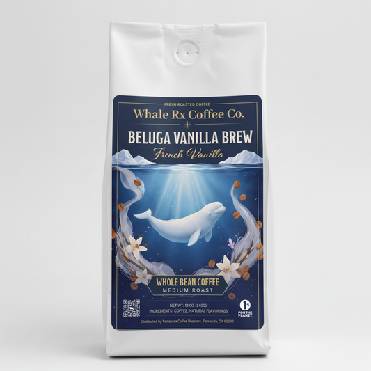Beluga Vanilla Brew White Bag Mockup - Professional